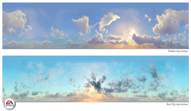 Pebble Beach and Sun City sky textures