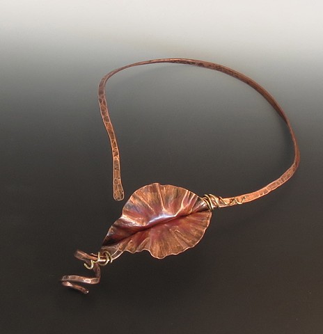 Copper Leaf Collar