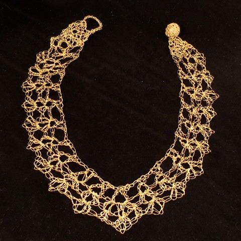 Hand Crocheted Lacey Collar