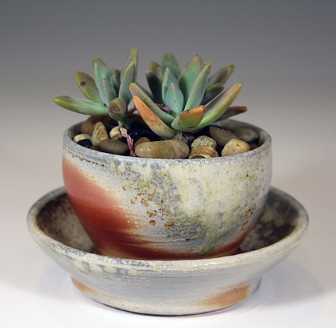 Wood Fired Succulent Pot
