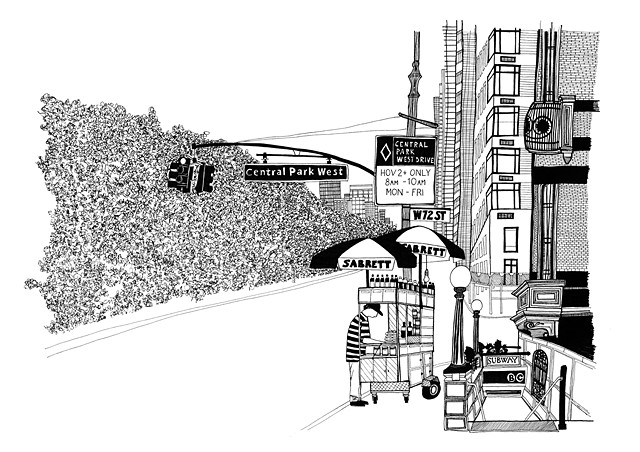 New York City Series, Central Park West. Illustration by Dani Green