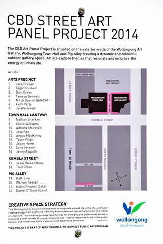 Wollongong City Gallery Panel Project
2014 /15