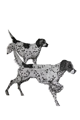 The Hunting Party Series, Hunting Dogs. Illustration by Dani Green