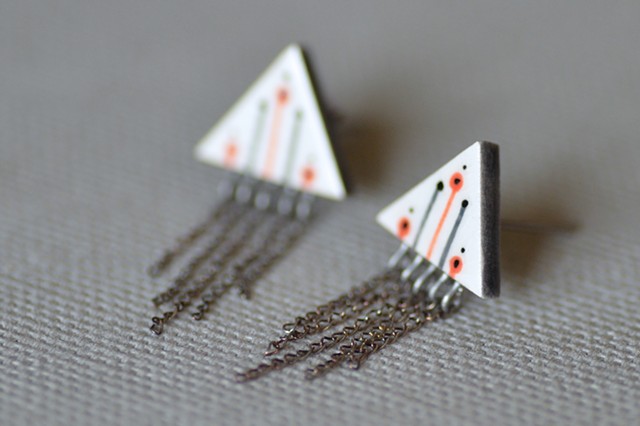 Pyramid Post Earrings