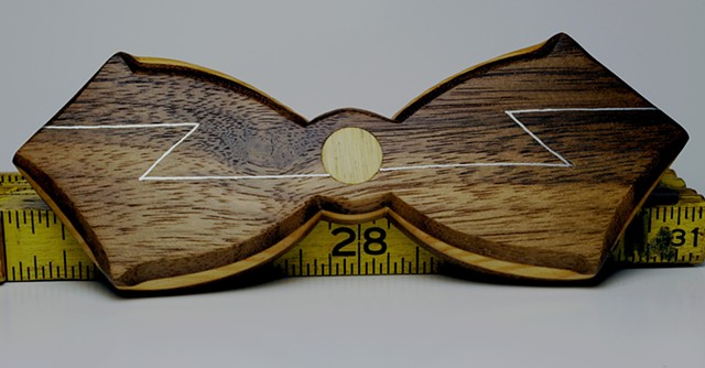 Handcrafted Wood Bow Tie from Reused Materials. How to tie a bow tie 