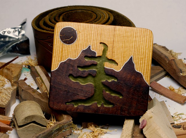Wood Belt Buckle handcrafted from scrap materials
