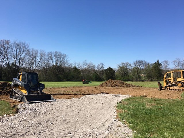 Drive coming right along/barn site in the works