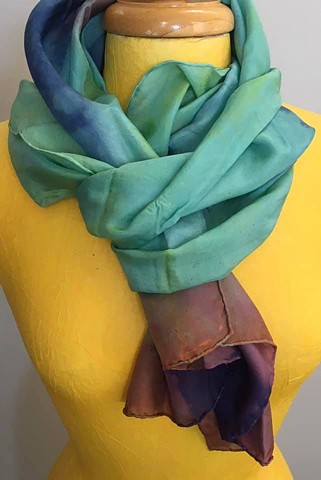 Hand Dyed Silk Scarf by Us
Turquoise