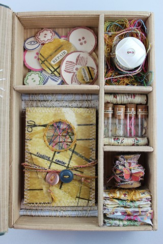 Fabrics and Dress Sewing Meditation Box (with Finding Center book)-Detail