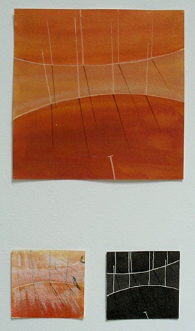 oval architecture- small triptych series 1-7, 2012