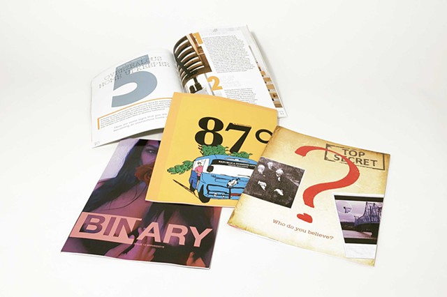 Magazine designs (digitally printed and bound)