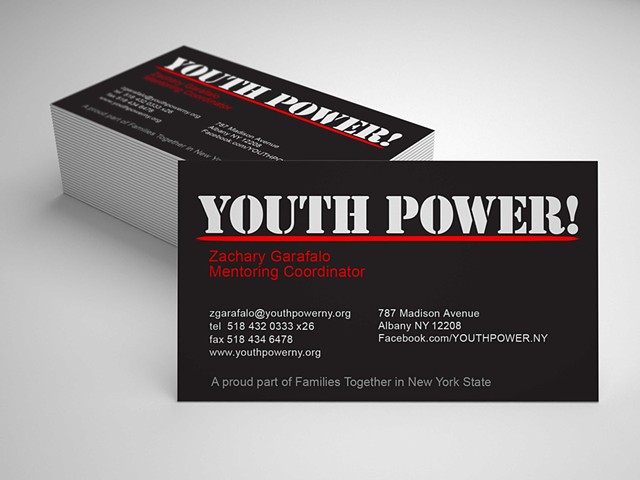 Youth Power! business card design
