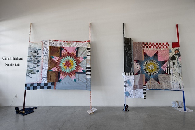 natalie ball indigenous indian art modoc klamath native american african american race racial narratives intersections decolonization captain jack installation painting textile quilt history auto ethnography Indian identity historical discourses visual ar
