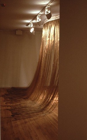 hair curtain, hair sculpture, fiber sculpture, fiber curtain, acrylic fiber, hair installation