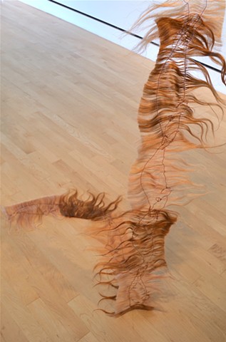 human hair chain depicting right whales