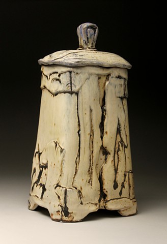 Wood fired stoneware pottery handmade craft sculpture design 