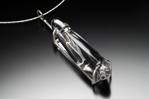 Amorphous crystal pendant