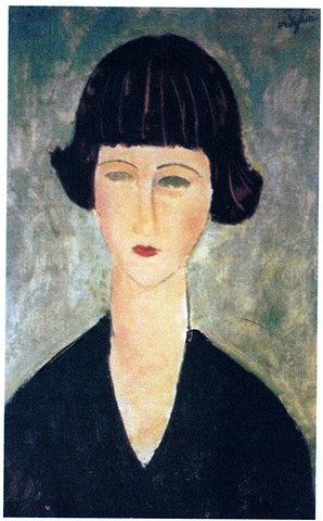 Young Woman with Dark Hair by Modigliani