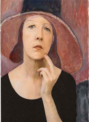 Arlene as "Portrait of a Woman in a Large Hat"
