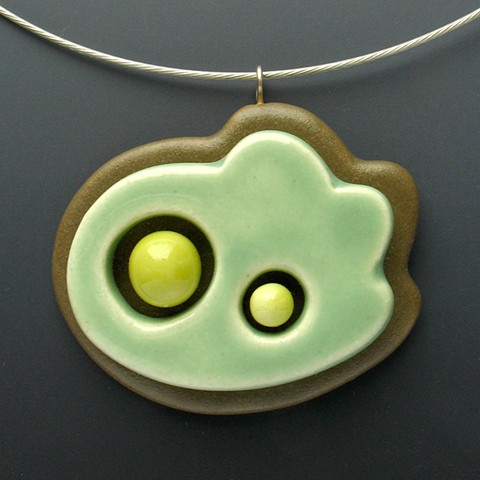 green friendly life form necklace