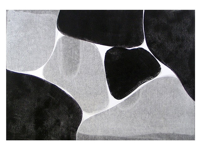 black and white and grey monotype Gary Paller