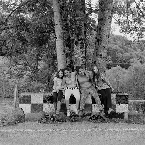 Cousins - Emma, Kadiatou, Miriam and Jana, Soubey, Switzerland, 2014