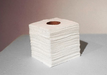 Artist Adam David Brown, Soft Wood, Toilette Paper, Holes