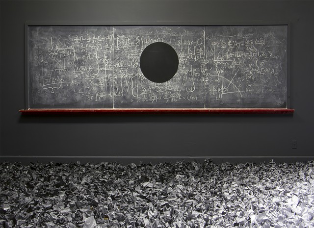 Event Horizon, Black Hole, Adam David Brown, Chalkboard, Blackboard, Contemporary Art