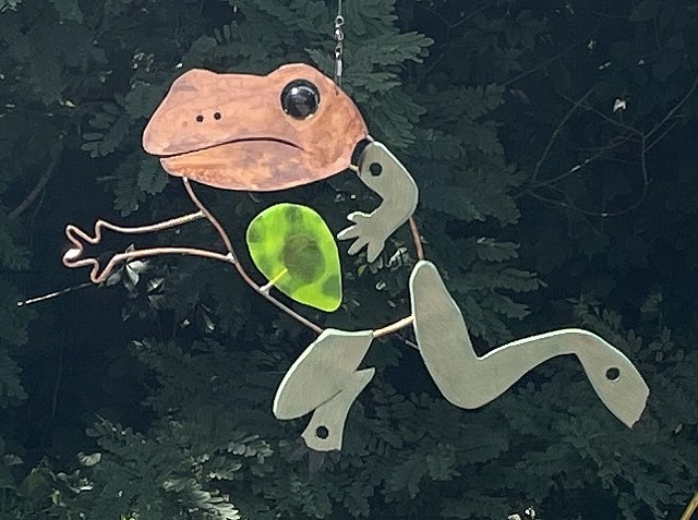 Hanging Frog Sculpture 