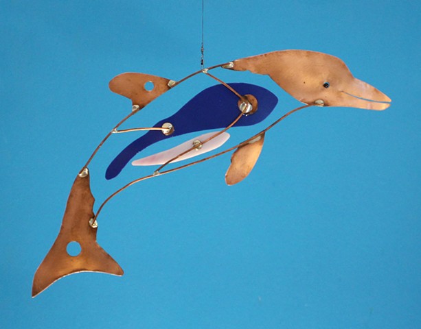Hanging Dolphin Sculpture 