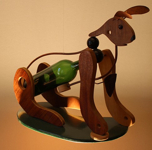 Upcycled rabbit sculpture. 