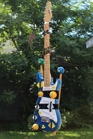Upcycled Electric Guitar Sculpture 