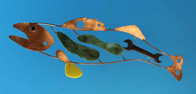 Hanging Walleye Sculpture 