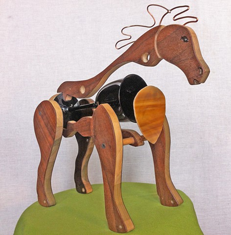 Horse sculpture, Upcycled horse, wooden horse 