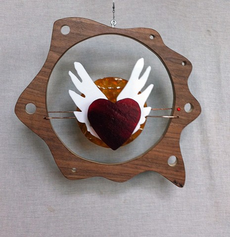Hanging Heart Sculpture 