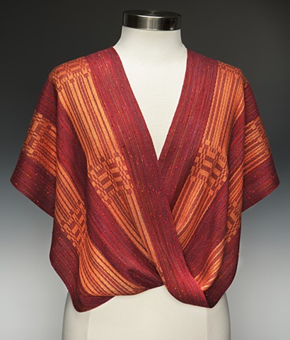 Mobius shaped handwoven shawl