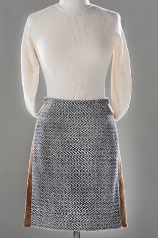 Handwoven skirt with sweater