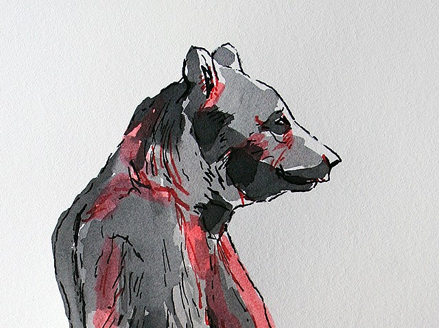 (Black & Red Bear) detail