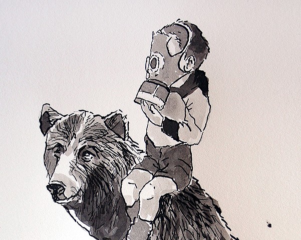 (Boy on Bear) detail