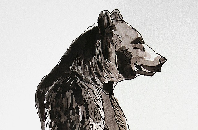 (Black & White Bear version II) detail