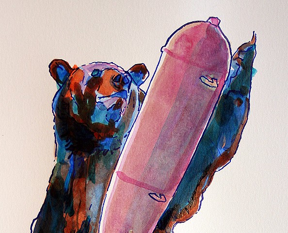 (Coloured Bear & Bomb) detail