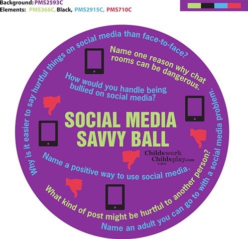 Social Media Savvy Ball - Front