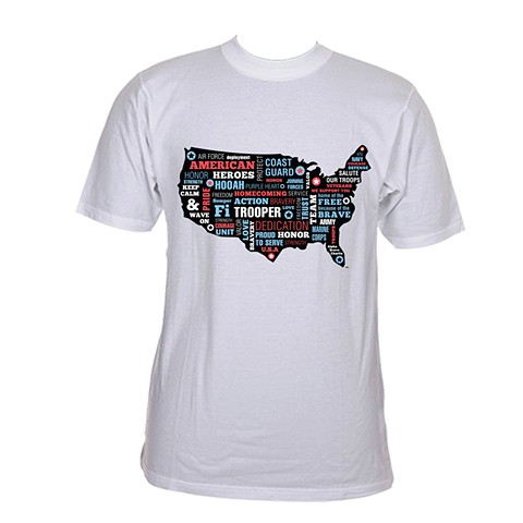 U.S. Map White T-Shirt