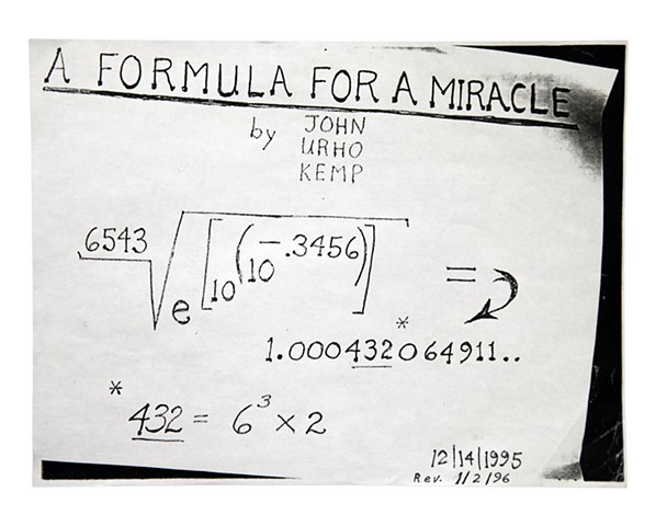 A Formula For A Miracle (revised) 
1/2/1996