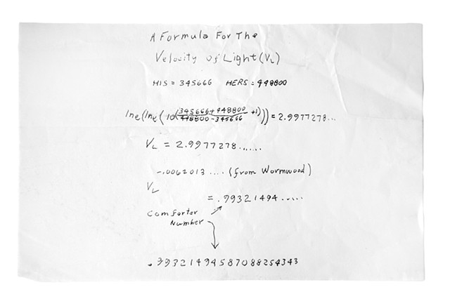 A Formula For The Velocity Of Light
c. 2010
