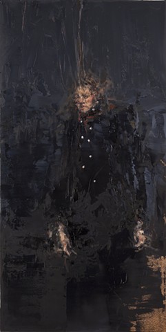 portrait, oil painting, abstraction, figurative, painting, black