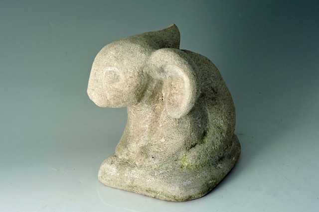 limestone, garden, rabbit, bunny, sculpture, Judith Kepner Rose, carving