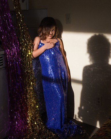 Untitled (Child in Sequins with Shadow)