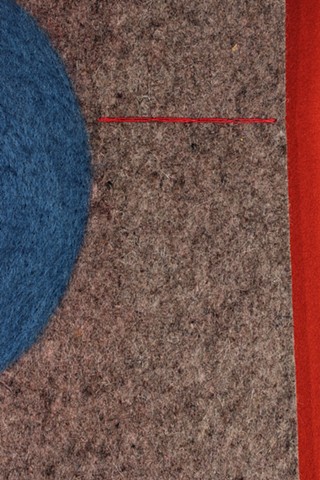 geometric industrial felt art by Yvette Kaiser Smith