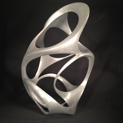 Bonded aluminum sculpture contemorary beautiful organic fluid rave psychedelic smooth polished abstract sexy modern